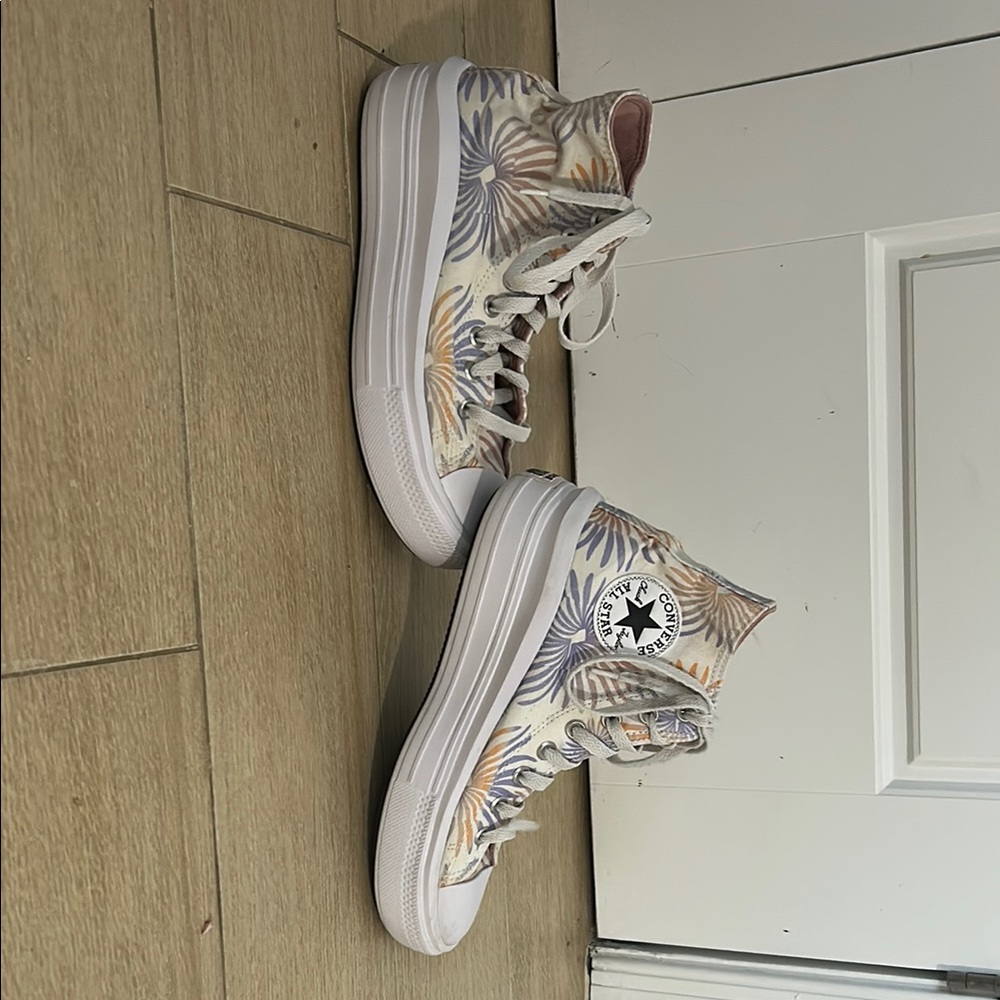 Converse Chuck Taylor All Star Platform Sneakers with Orange/Purple Detail - Picture 7 of 13